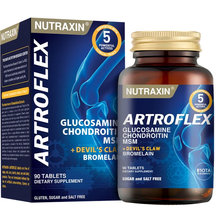 Nutraxin Artoflex box and 90-tablet bottle