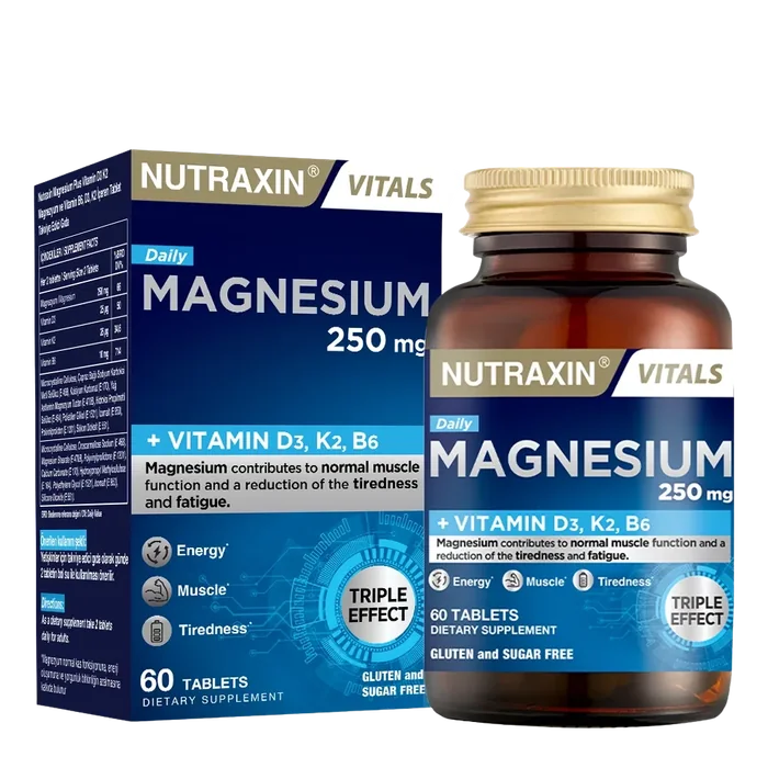 Nutraxin Magnesium Daily box and 60-tablet bottle