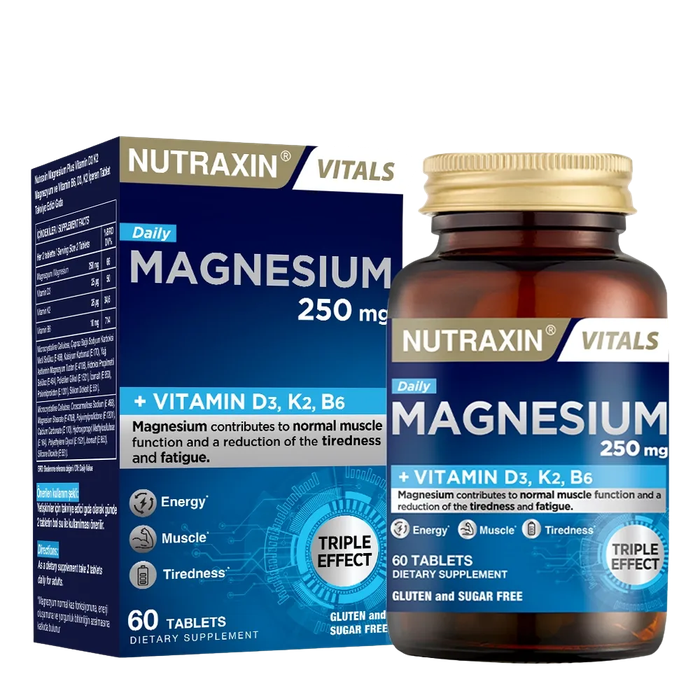 Nutraxin Magnesium Daily box and 60-tablet bottle