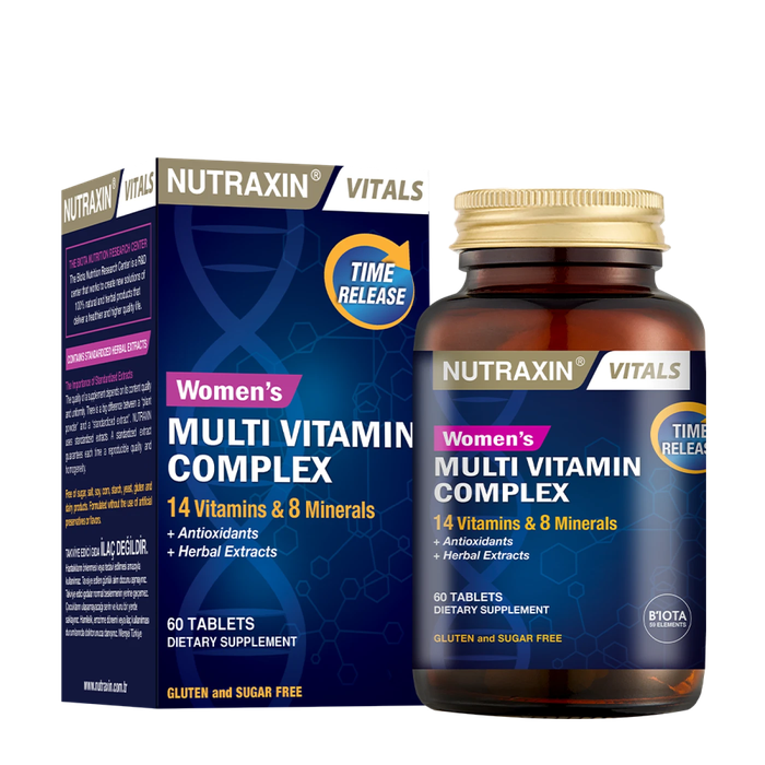 Nutraxin Women's Multivitamin Complex box and 60-tablet bottle